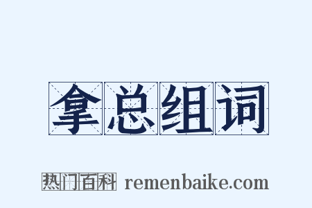 拿总组词是什么意思的图片